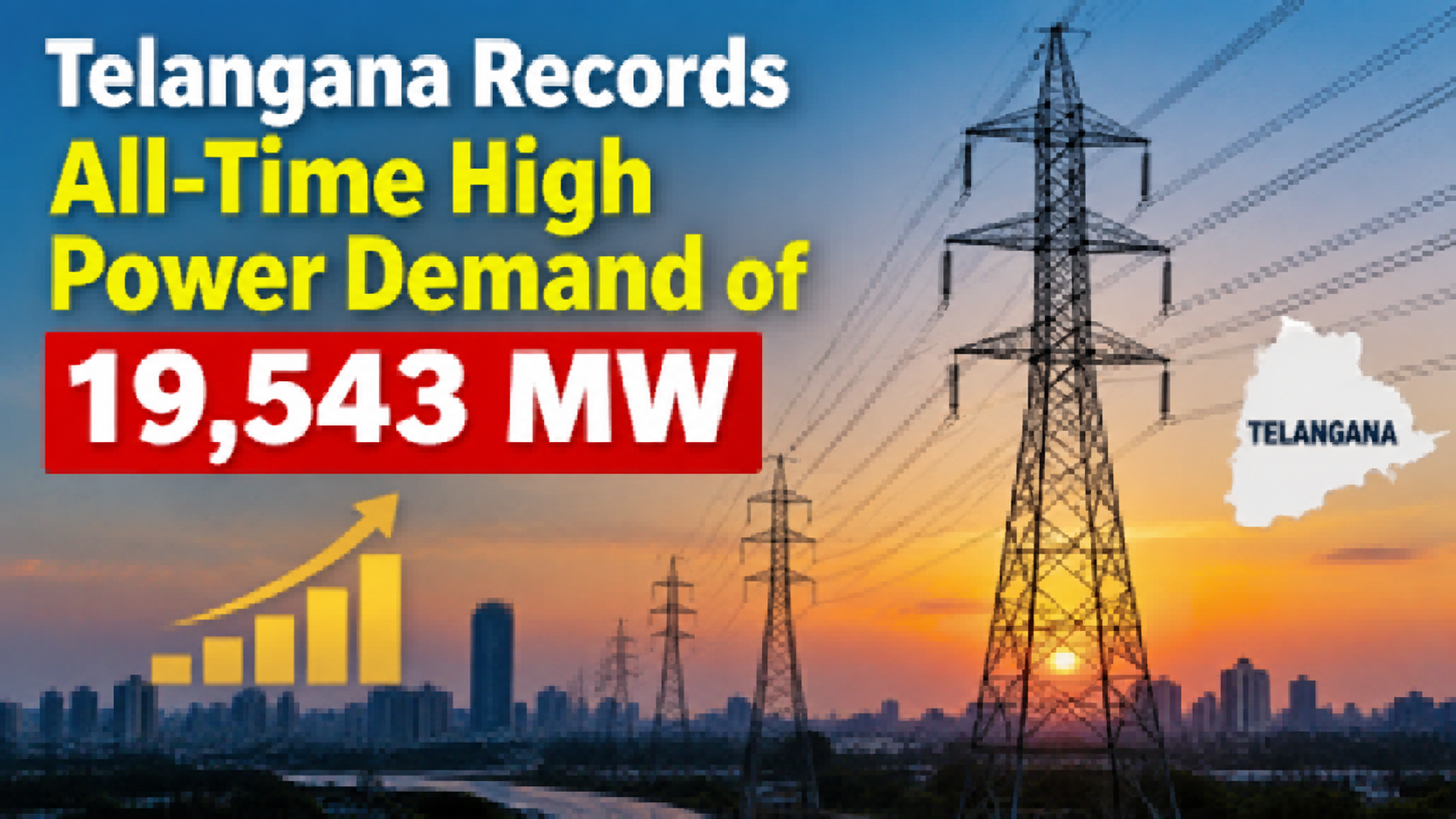 Telangana Records All-Time High Power Demand of 19,543 MW