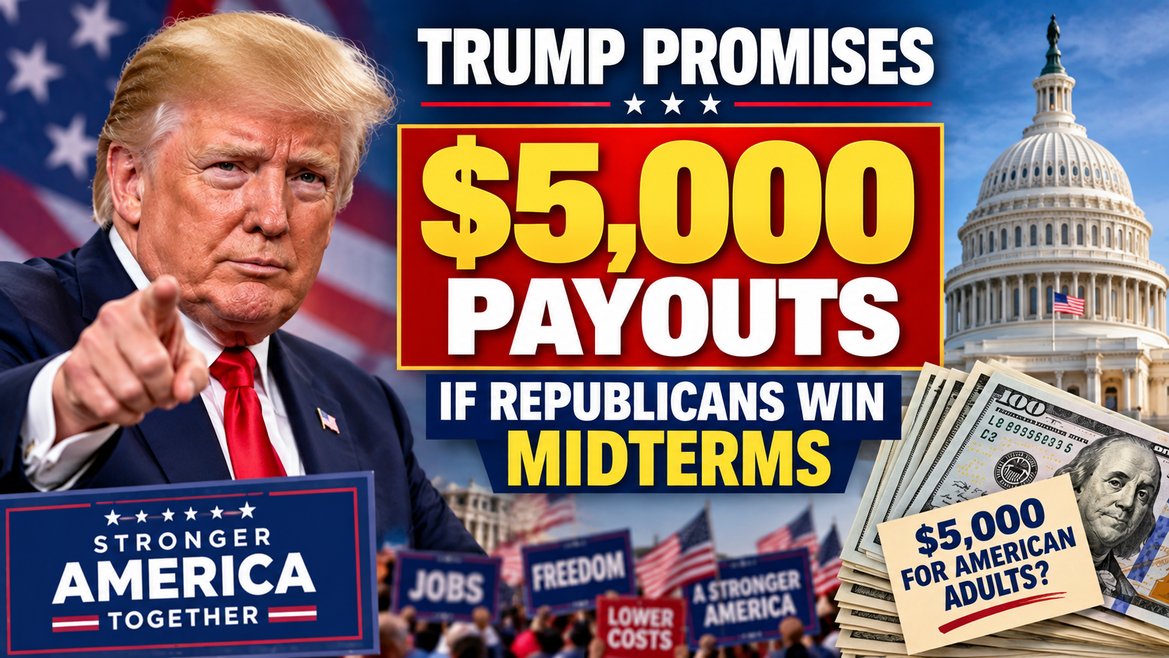 Donald Trump Promises $5,000 Payout If Republicans Win Midterm Elections