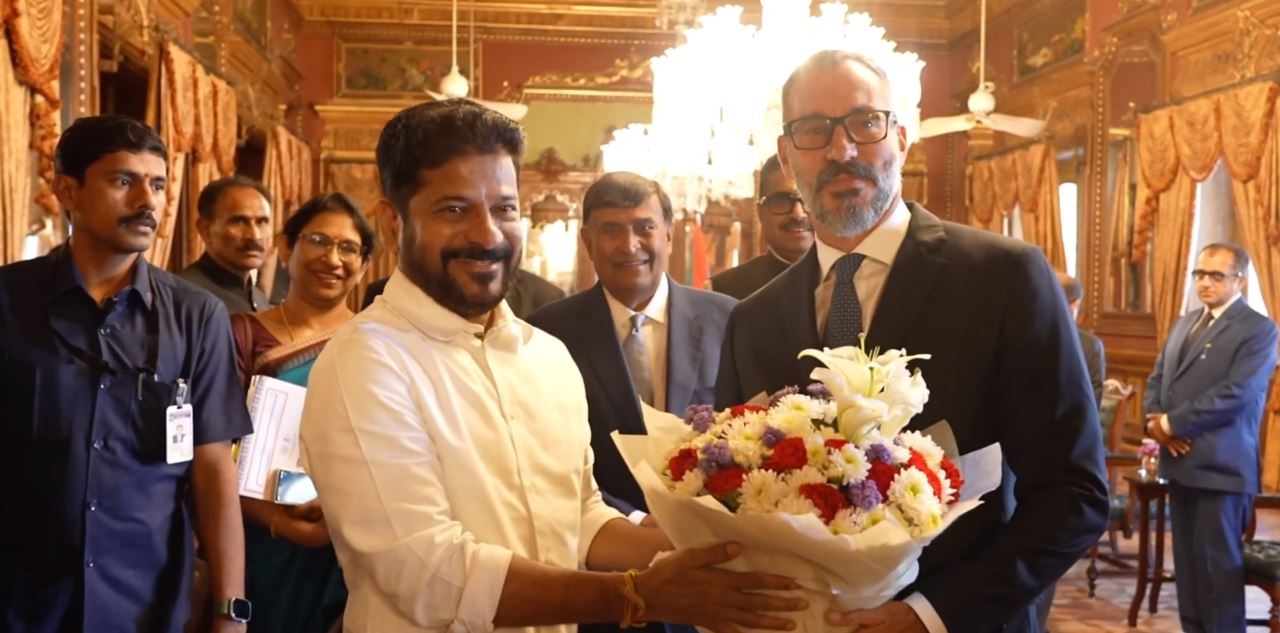 CM Revanth Reddy Meets Prince Rahim Aga Khan V at Taj Falaknuma Palace